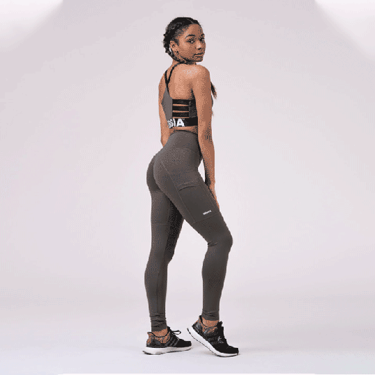 Nebbia High Waist Leggings, Safari