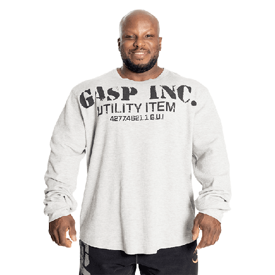 Thermal Gym Sweater, Grey Melange