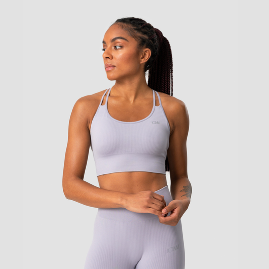 Ribbed Define Seamless Sports Bra, Cloudy Violet