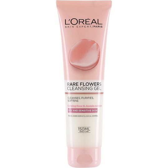L'Oréal Paris Rare Flowers Cleansing Gel Dry/Sensitive, 150 ml L'Oréal Paris Ihonpuhdistus
