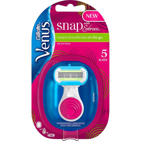 Gillette Venus Snap With Embrace Instant Smoothness On The Go, Gillette Partahöylät ja partaterät