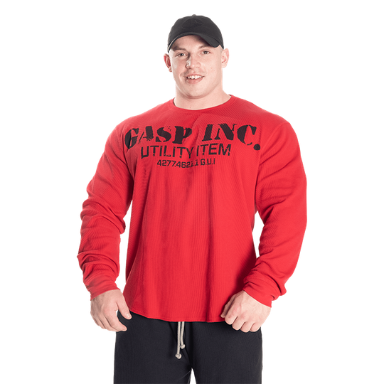 Thermal Gym Sweater, Chili Red