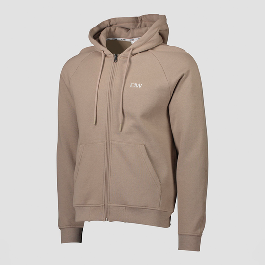 Essential Zipper Hoodie, Sand