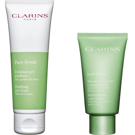 SOS Pure Scrub & Mask, Clarins Ihonhoito