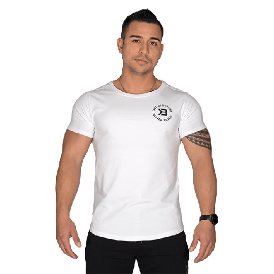 Wide Neck Tee, White