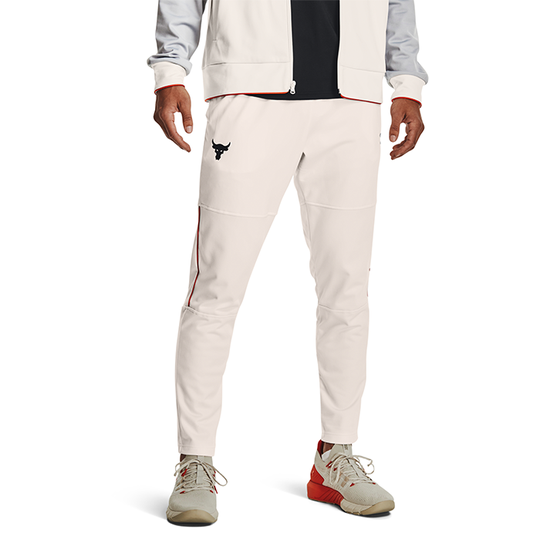 UA Project Rock Knit Track Pant, Onyx White
