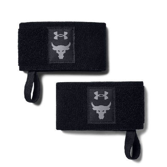 UA Project Rock Wrist Wraps, Black