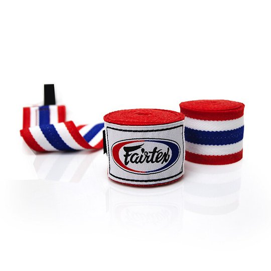 2x Fairtex HW2, Handwraps (1 pair), 4,5 m, Thai Flag