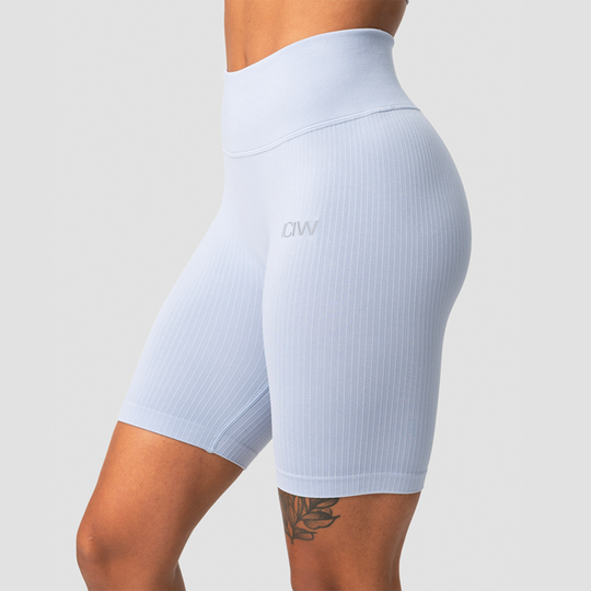 Ribbed Define Seamless Biker Shorts, Cloudy Blue