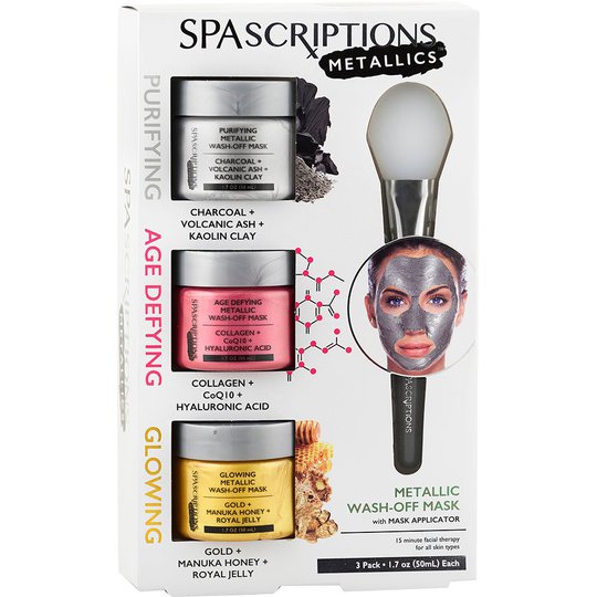 Purifying Glowing Metallic Wash-Off Masks, 50 ml Spascriptions Kasvonaamiot