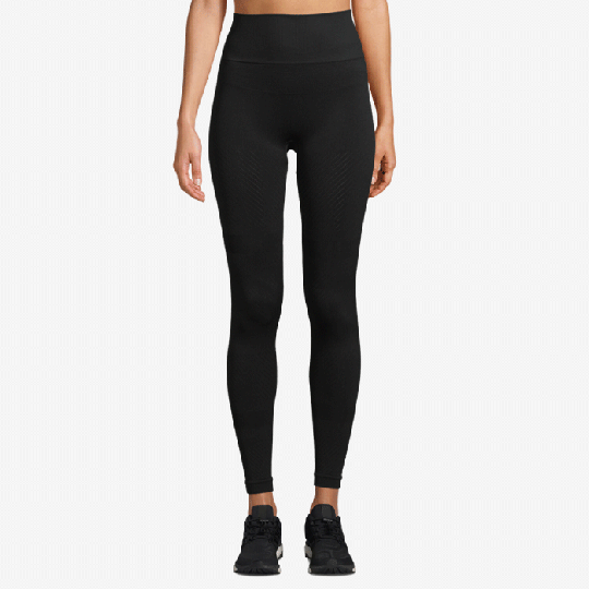 Seamless Blocked Tights, Black