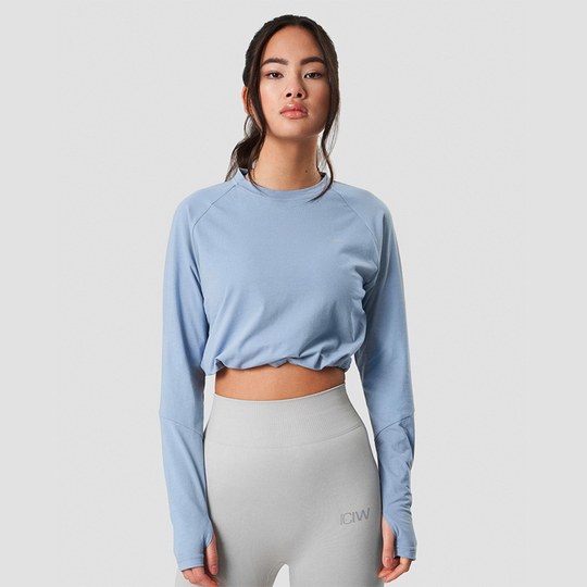 Define Cropped Adjustable Long Sleeve, Powder Blue