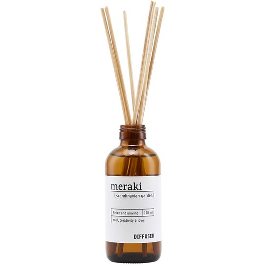Scandinavian Garden Diffuser, 120 ml Meraki Tuoksutikut