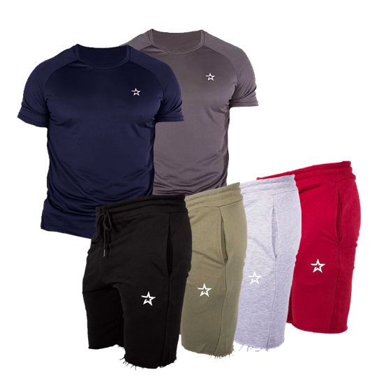 Star Tech Tee + Star Raw Edge Shorts