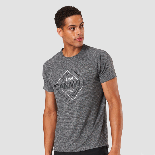 Training Mesh Graphic Tee, Grey Melange