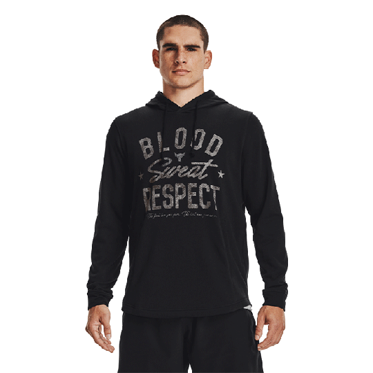 UA Project Rock Terry BSR Hood, Black