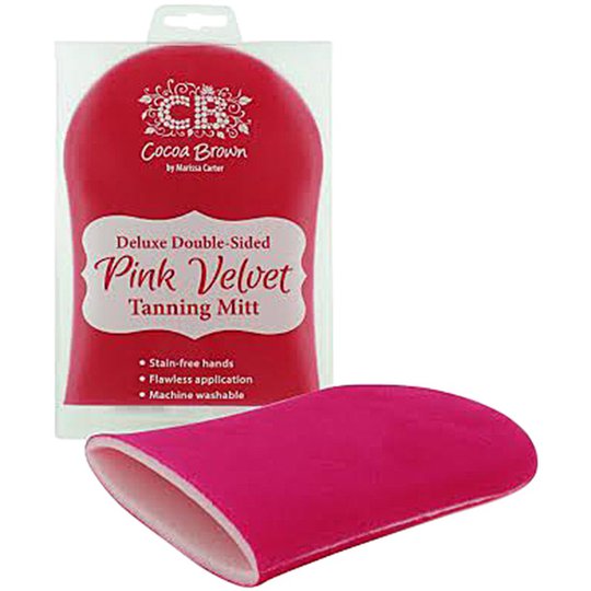 Cocoa Brown Deluxe Double-Sided Pink Velvet Tanning Mitt, Cocoa Brown Itseruskettavat