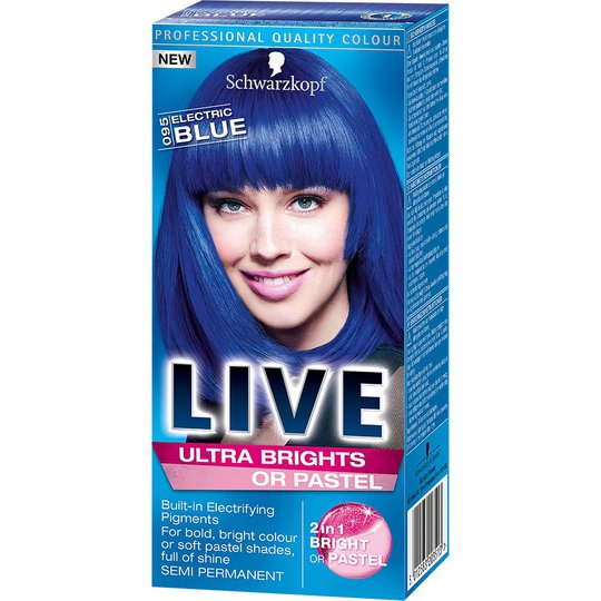 Schwarzkopf Live Color Ultra Brights 95 Elect Blue, Schwarzkopf Hiusvärit